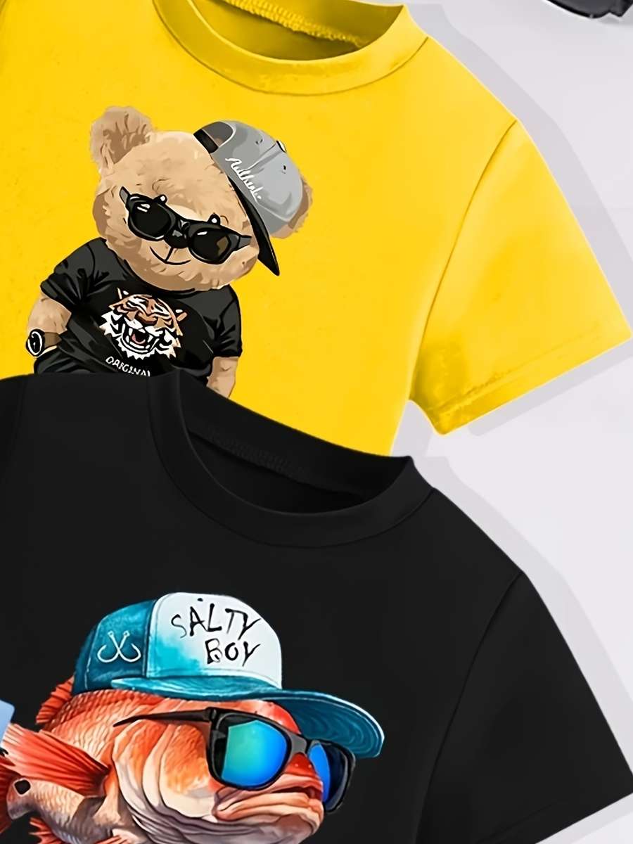Boys T Shirt Color Mixed Color Size5-6Y