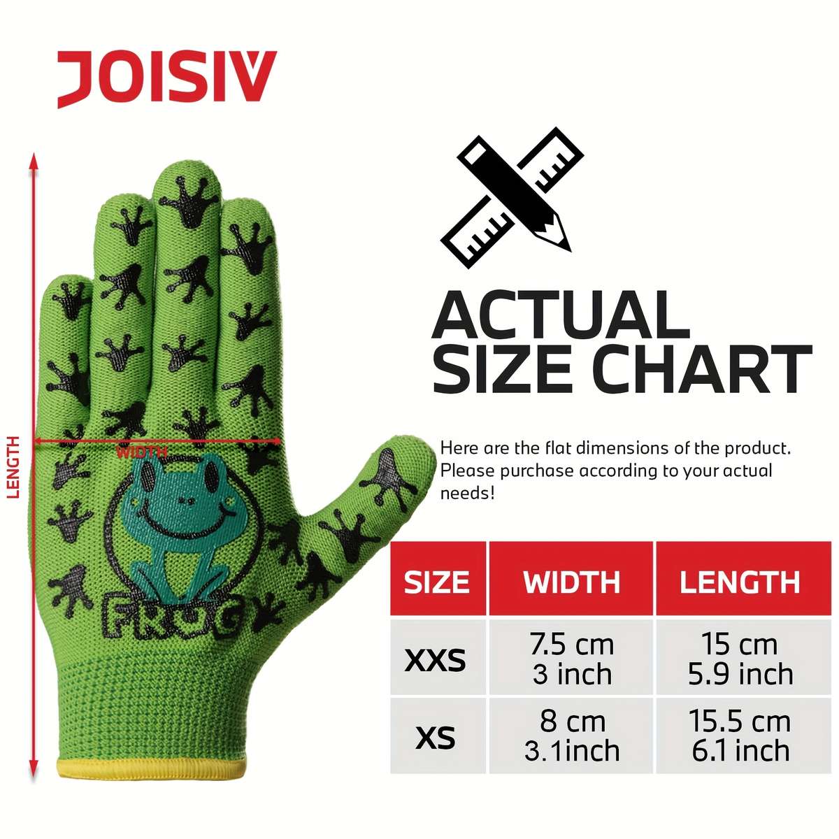 1 Pair Size XXS Green Multi Purpose Work Gloves