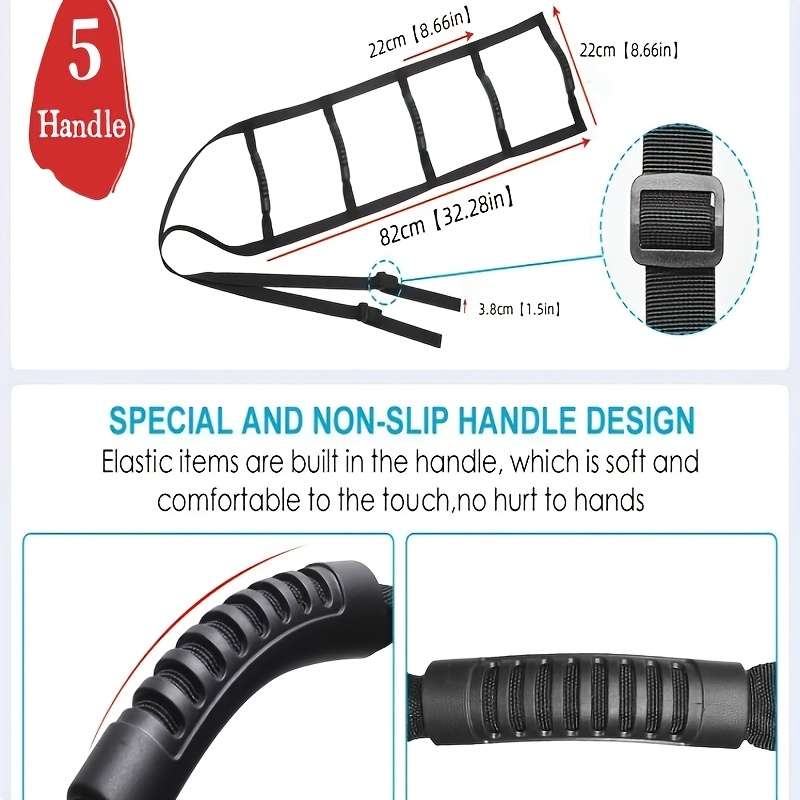 Handrail Items Rise Assist Strap Reinforced With 5 Handles
