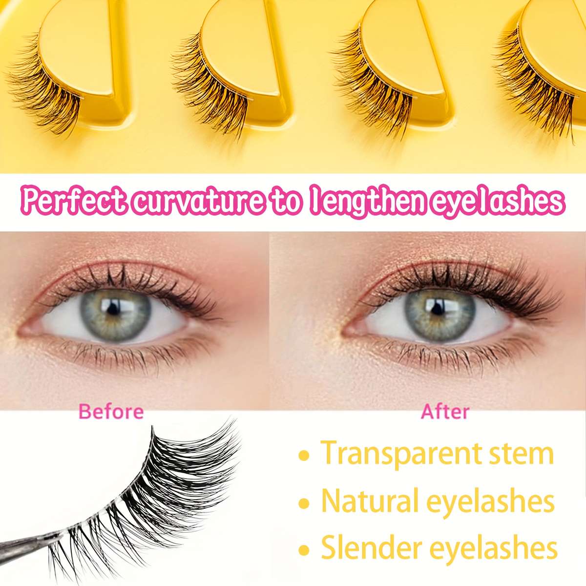 5 Pairs Natural Fluffy Individual Lashes Model Y B01 5 Pairs 10mm