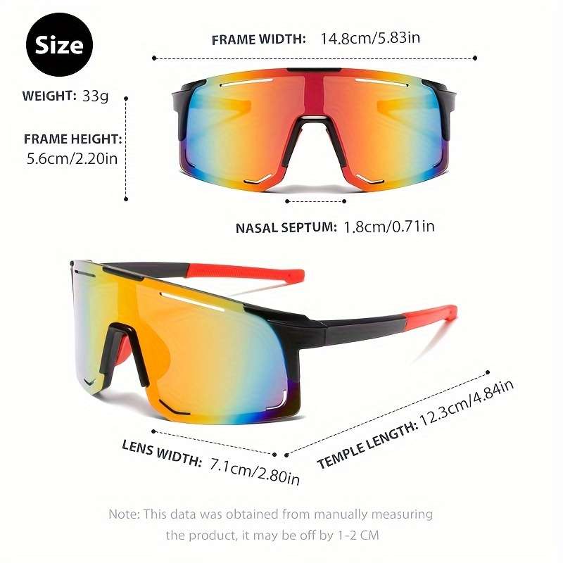 Cycling Glasses Color C1 Black Frame Red For Mercury