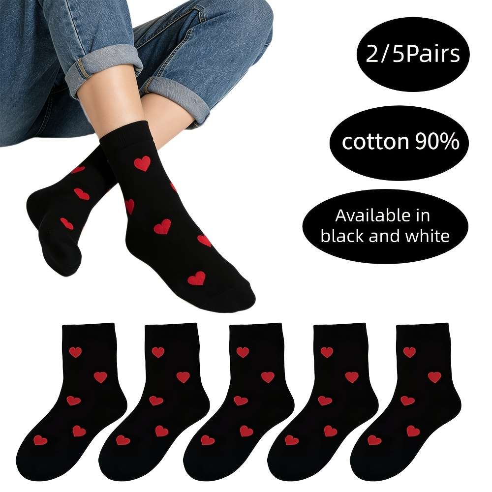 Women S Socks Color 5Pairs White Size Onesize