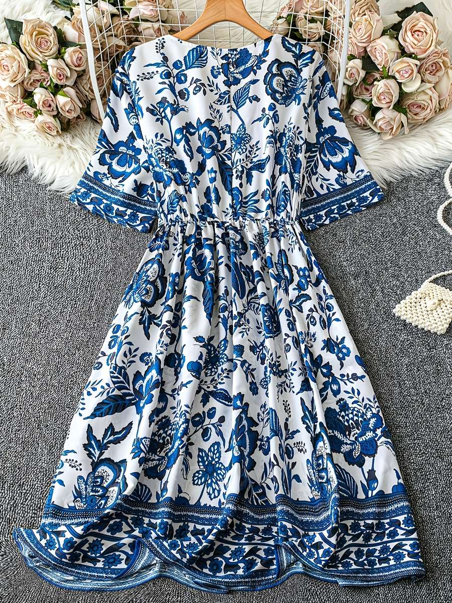 Women S Dress Color Blue Size 5Xl