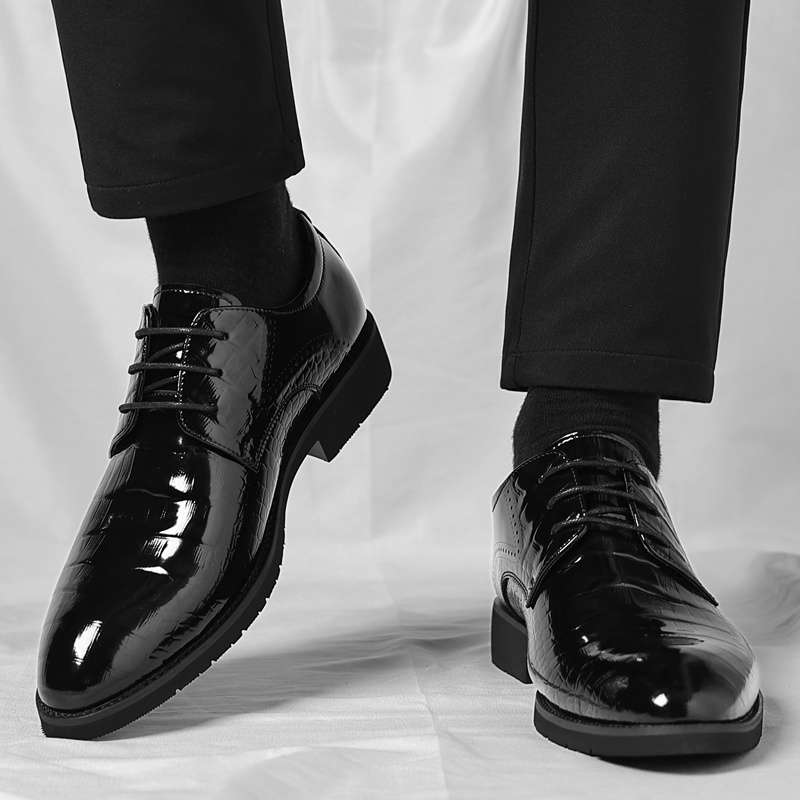 Mens Leather Shoes Color Black Sizeuk 6