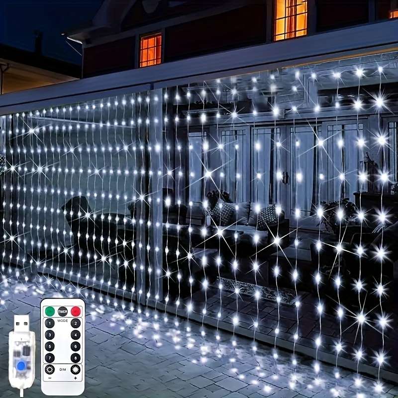 String Lights Color White Light Size298.7Cm   198.12Cm 200Led