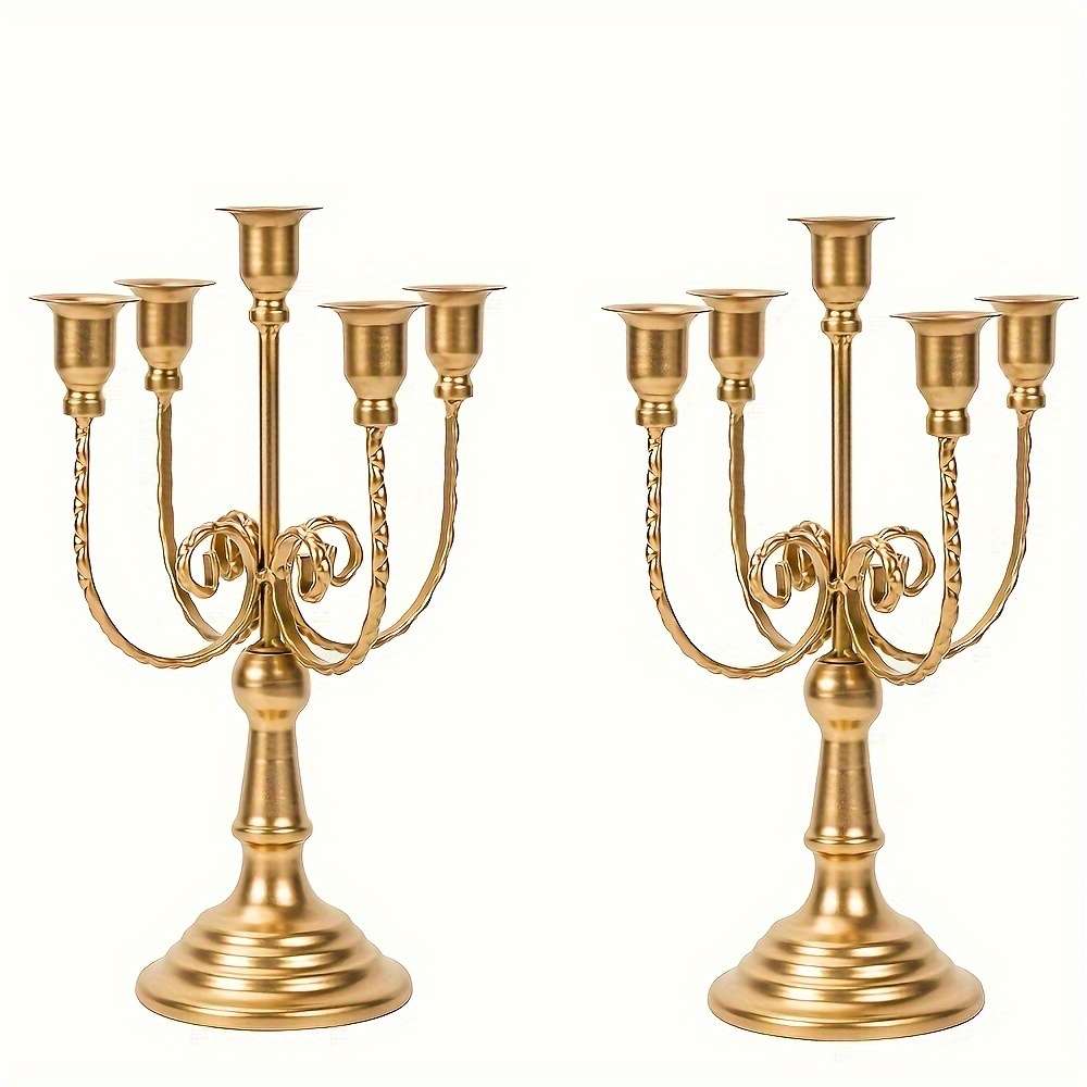 Wedding Supplies Color Golden Model 5 Arm 2Pcs