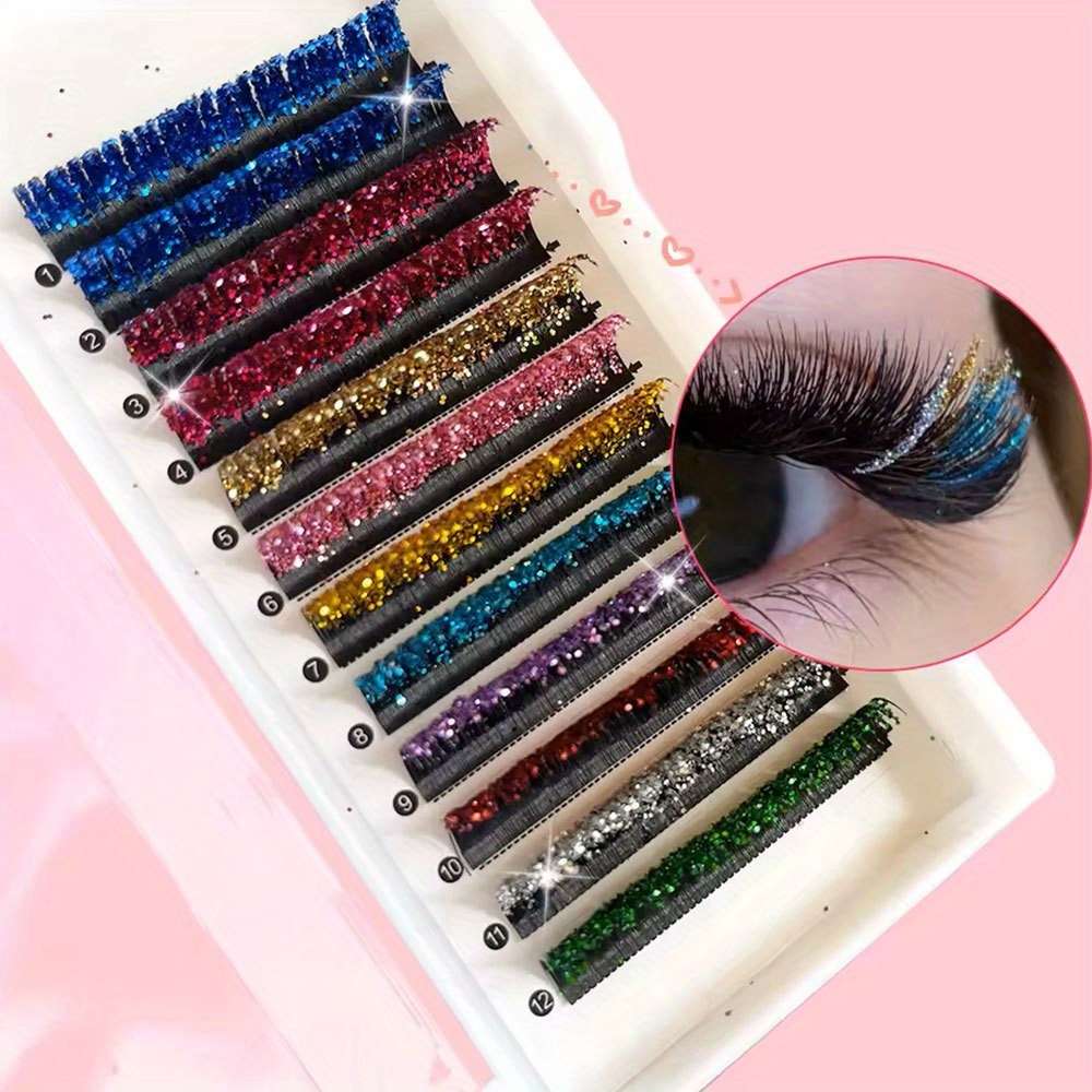 D Curl Colored Lash Extensions Model Size 15mm 15mm