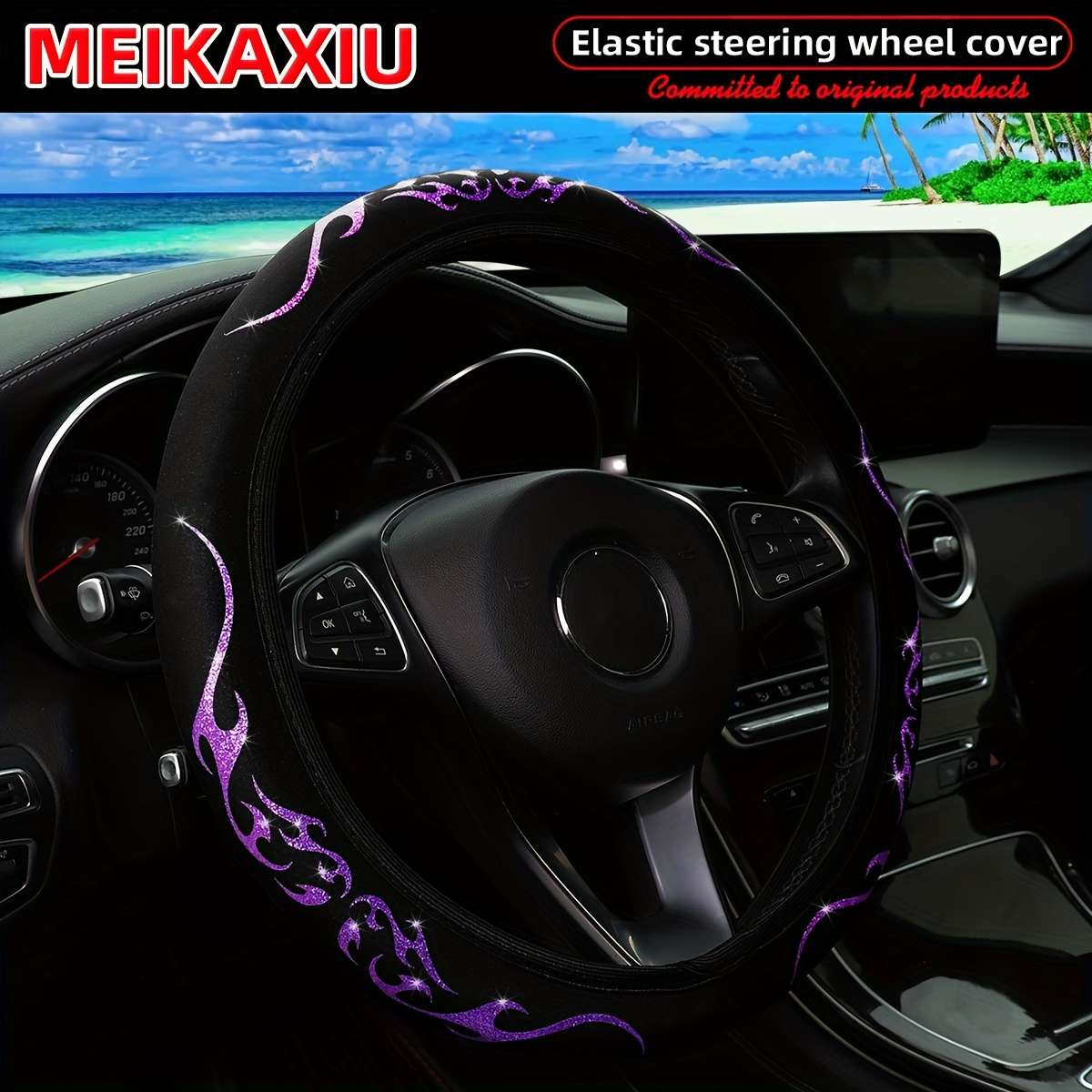 Car Steering Wheel Cover Purple