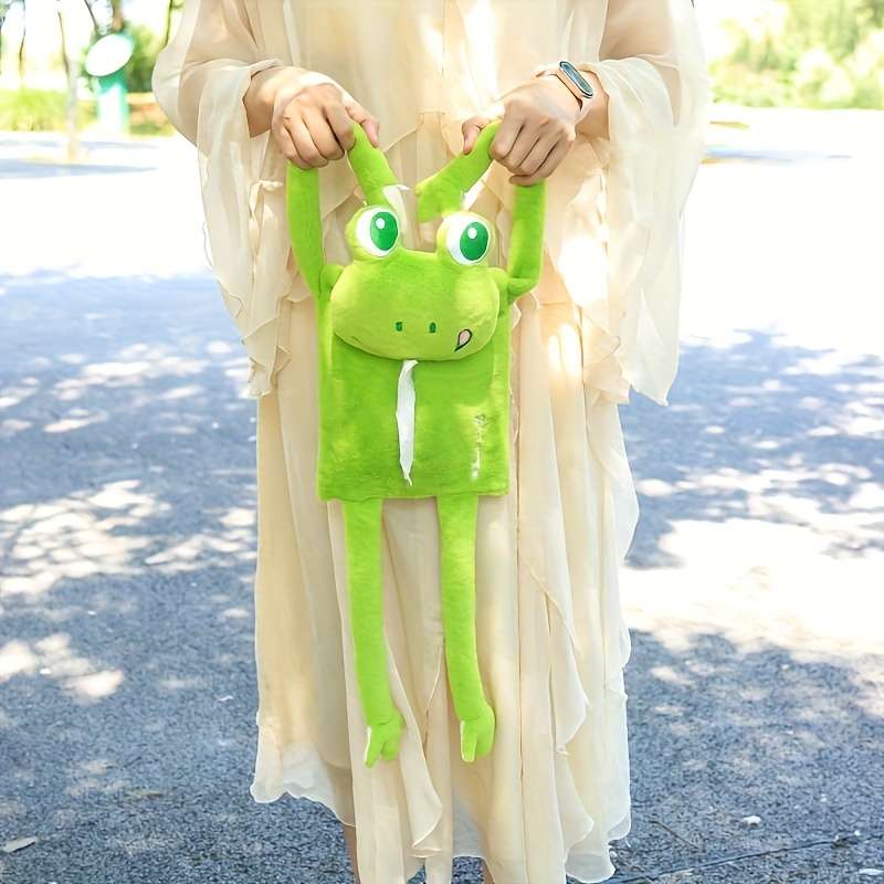 Car Tissue Box  Hanging Tissue Box Large Size Elephant Jade Fox Velvet Blue