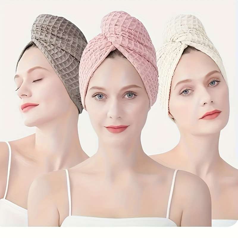 Hair Turban 2Pcs CoffeeBeige