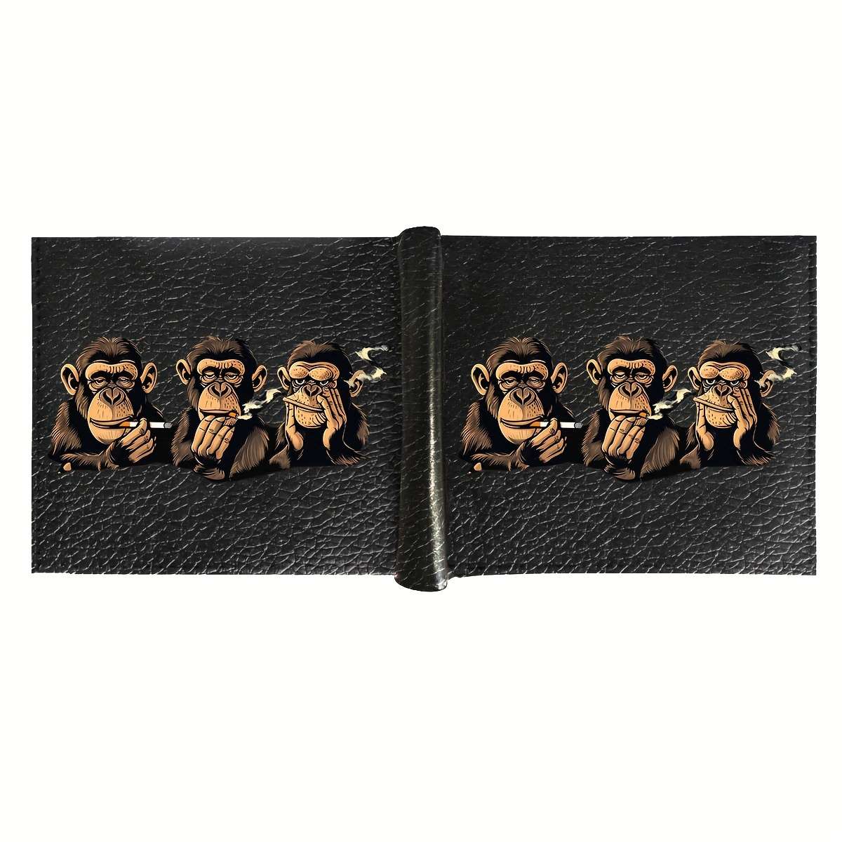 Men'S Casual Black Faux Leather Wallet With Crocodile Pattern Multifunctional Short Bifold