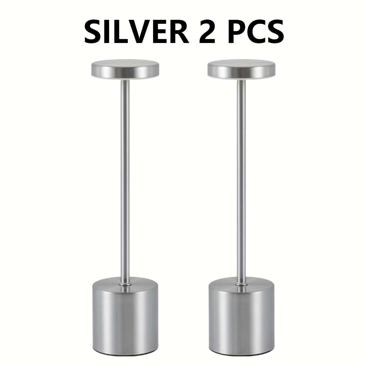 Desk Lamp Color 2Pcs Silvery