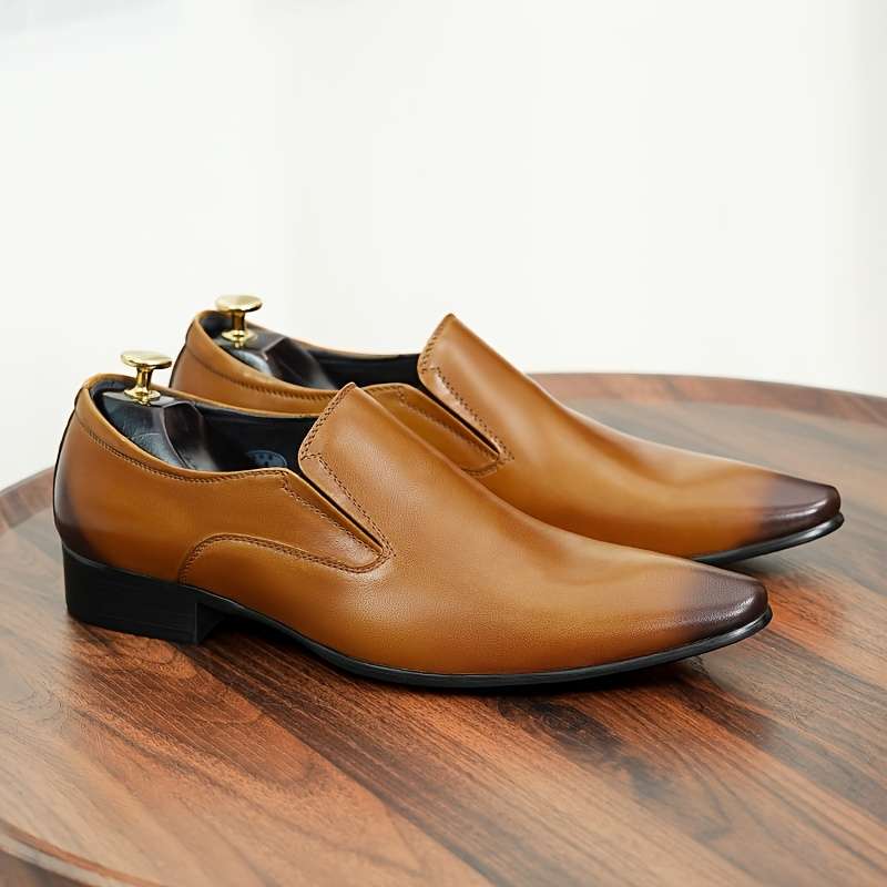 Mens Leather Shoes Color Black Sizeuk 4.5