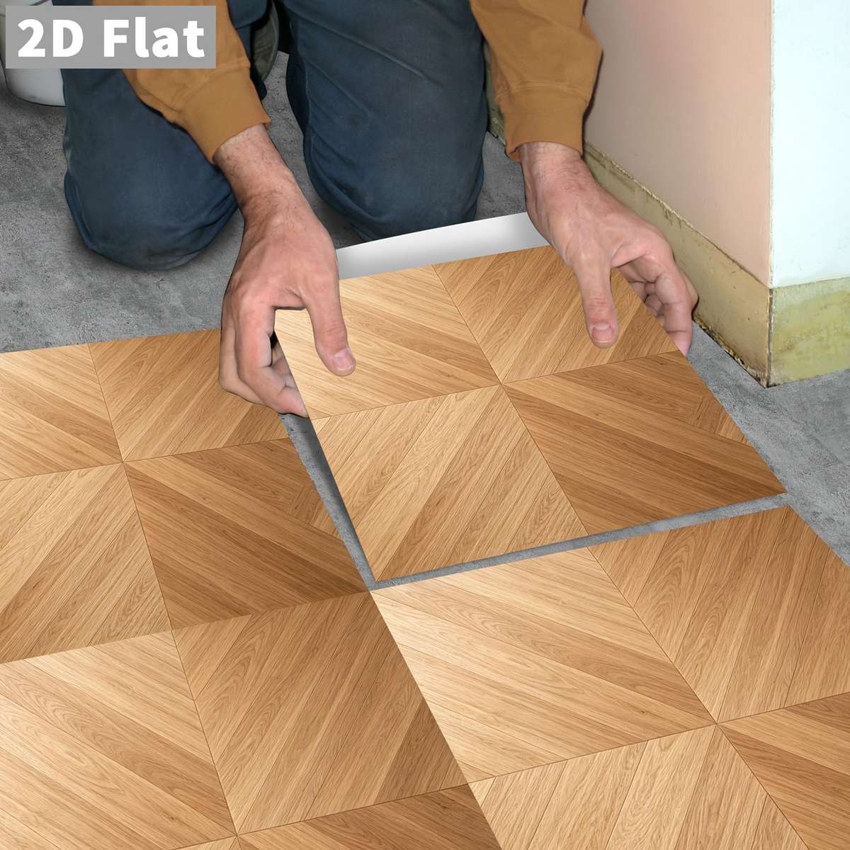 Self Adhesive Floor Stickers 20Cmx20Cmx10Pcs