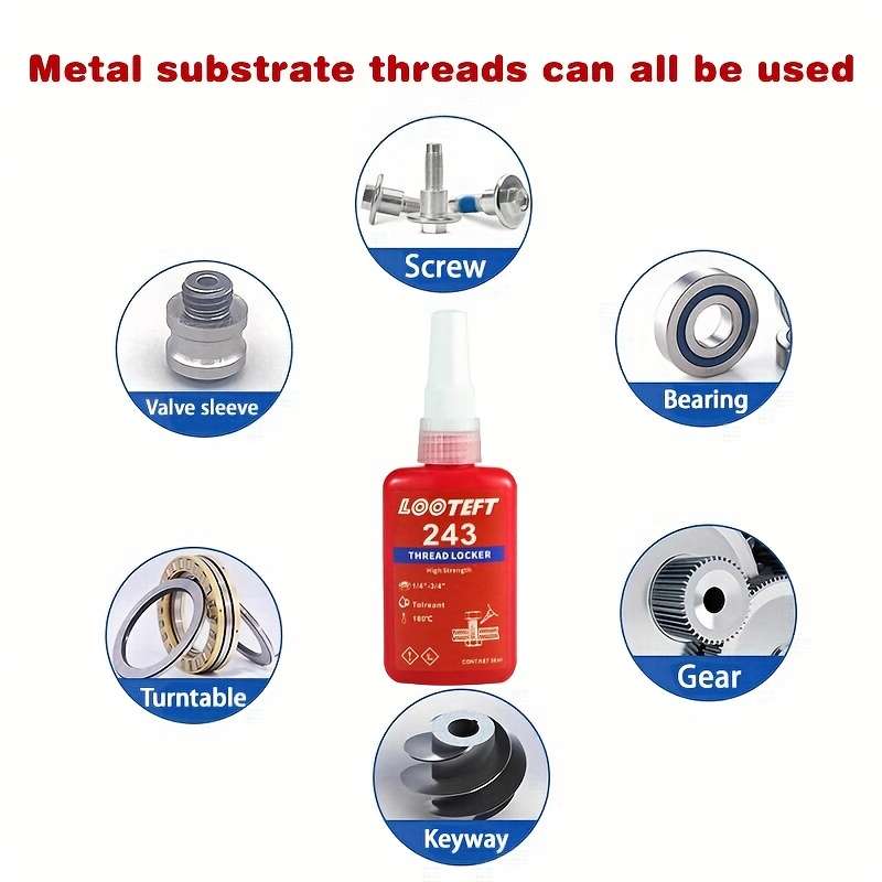HeavyDuty Reliable EcoFriendly NonToxic Heat Stable 1Pc 50Ml Threadlocker For