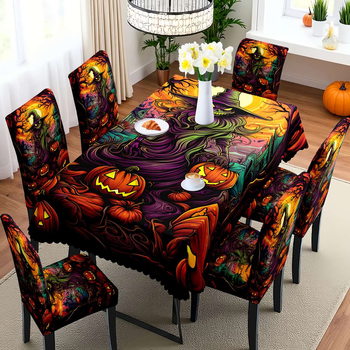 Halloween tablecloth decoration Quantity 6pcs 6pcs Chair Covers