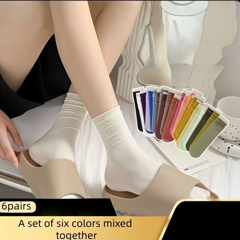 Women S Socks Color 6 Pairs Random Color Mix