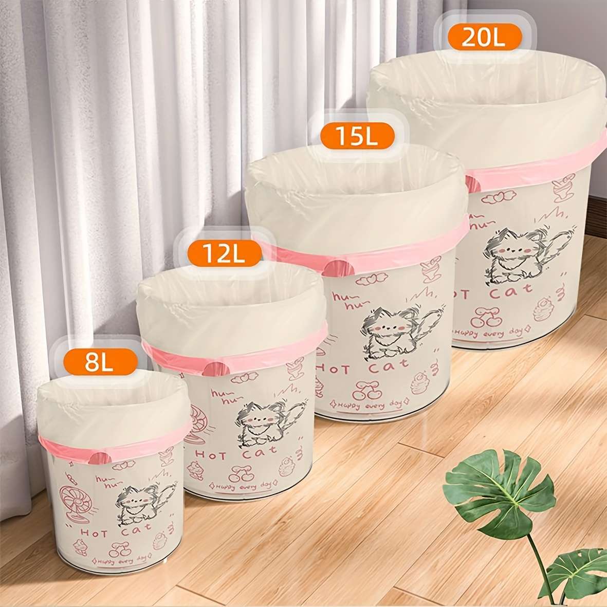 Trash Bag2 Rollspink Kitten Trash Bags 2 Rolls
