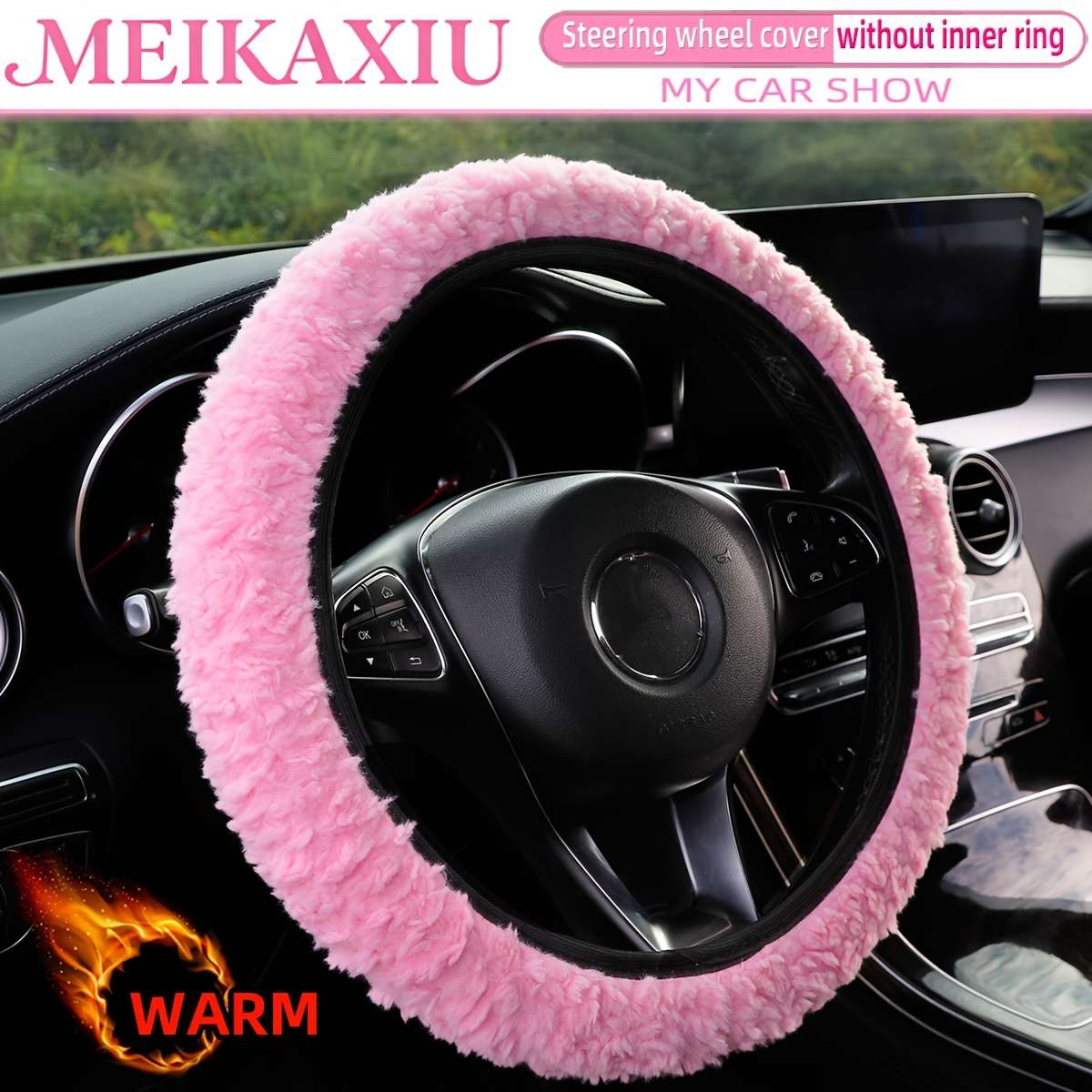 Car Steering Wheel Cover Pink