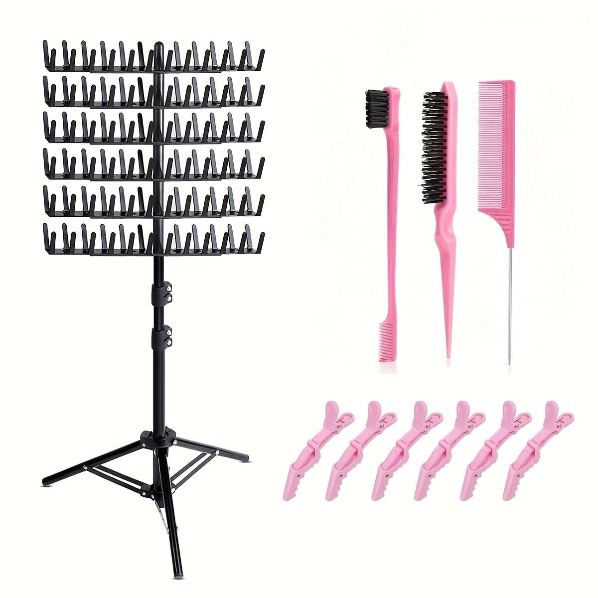 Hair Braiding Products Color Braiding Stand  Purple Ruler 3Piece Set