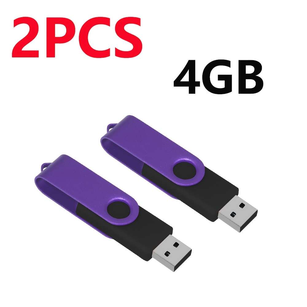 Usb Flash Drive Color Purple Items 4Gb 2Pcs