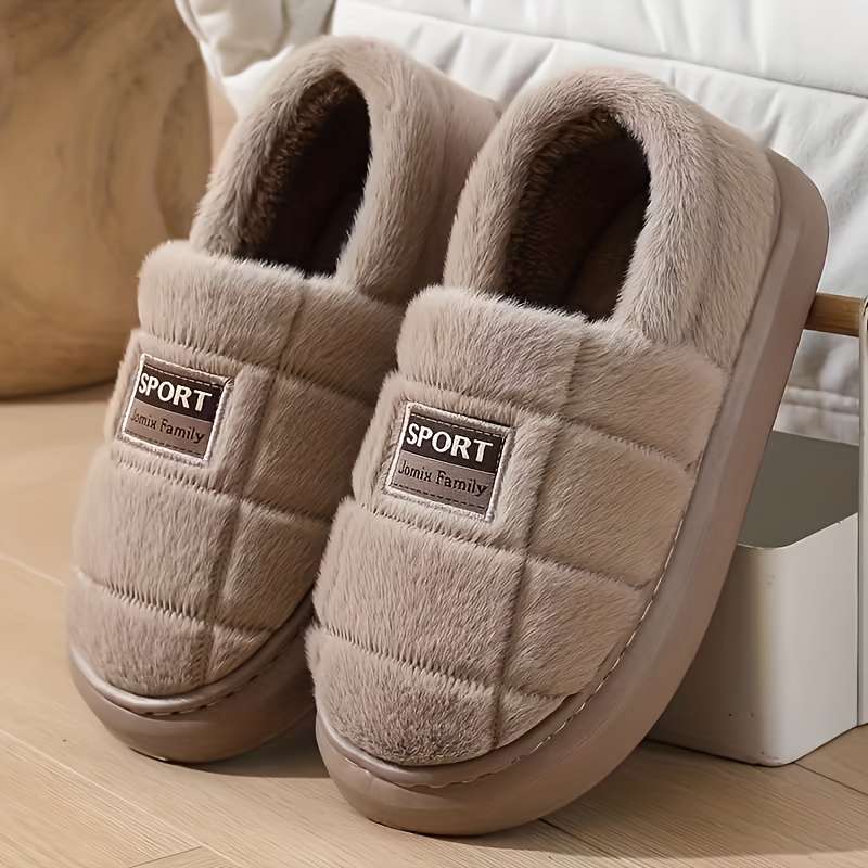 Cotton Slippers Color Coffee Brown Sizeuk 6.5-7