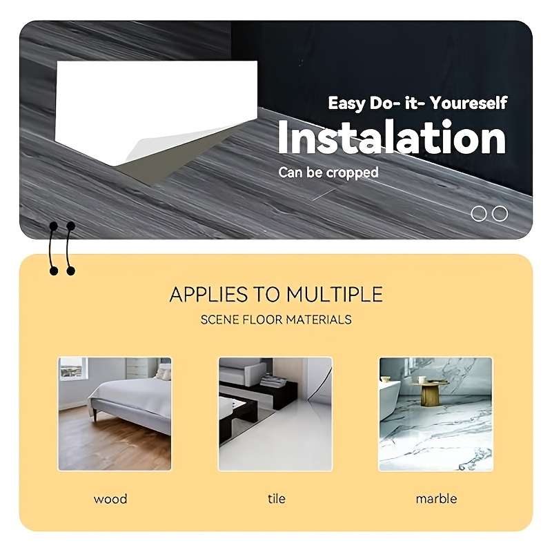 Self Adhesive Floor Stickers Medium Cool Gray 5Roll
