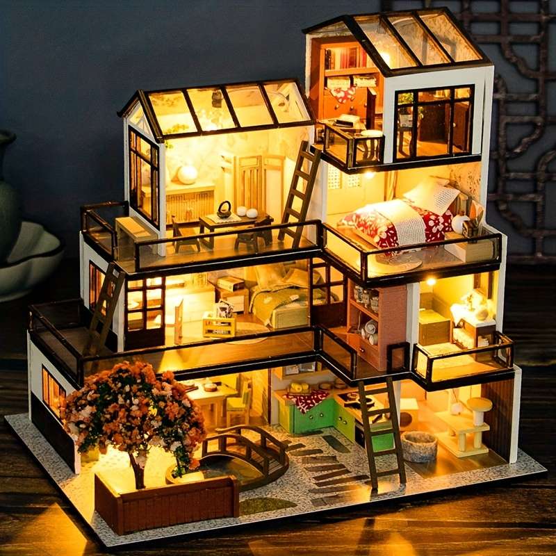 3D House Puzzle Model Items Dream Towntools