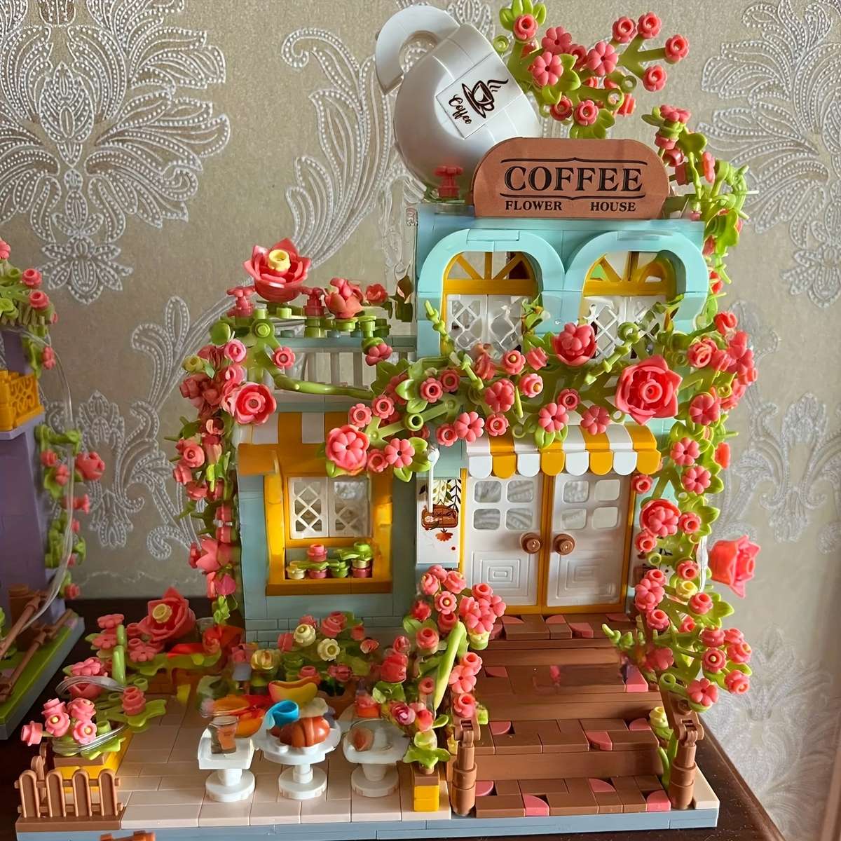 Building Toy Architectural Model Toy Set Model Romantic Florist