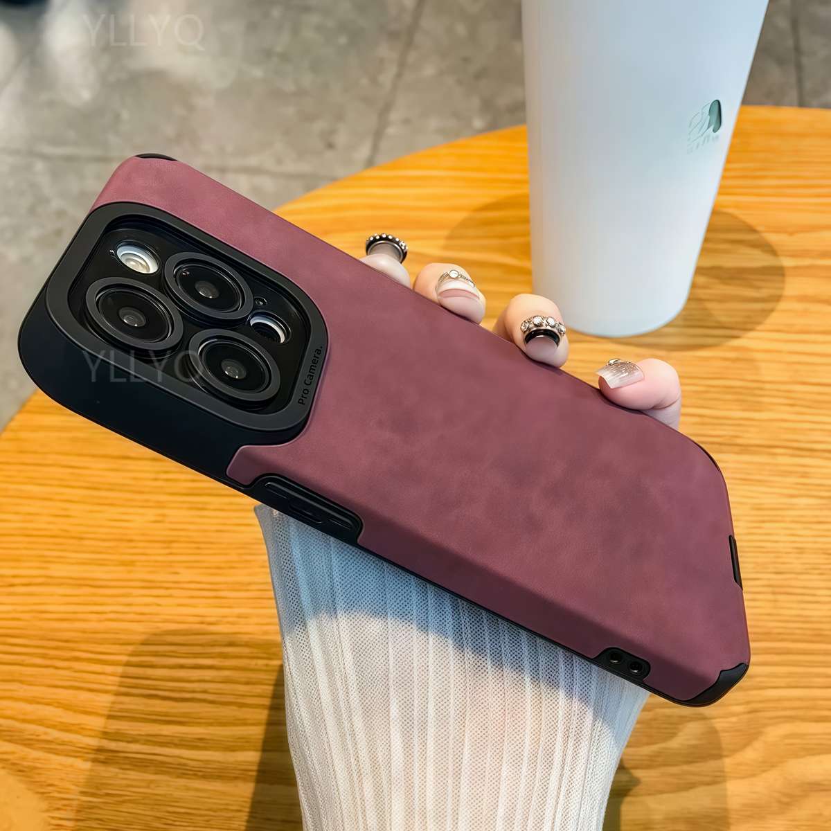 1Pc Black For iPhone 16 Pro Max Phone Case Phone Cover