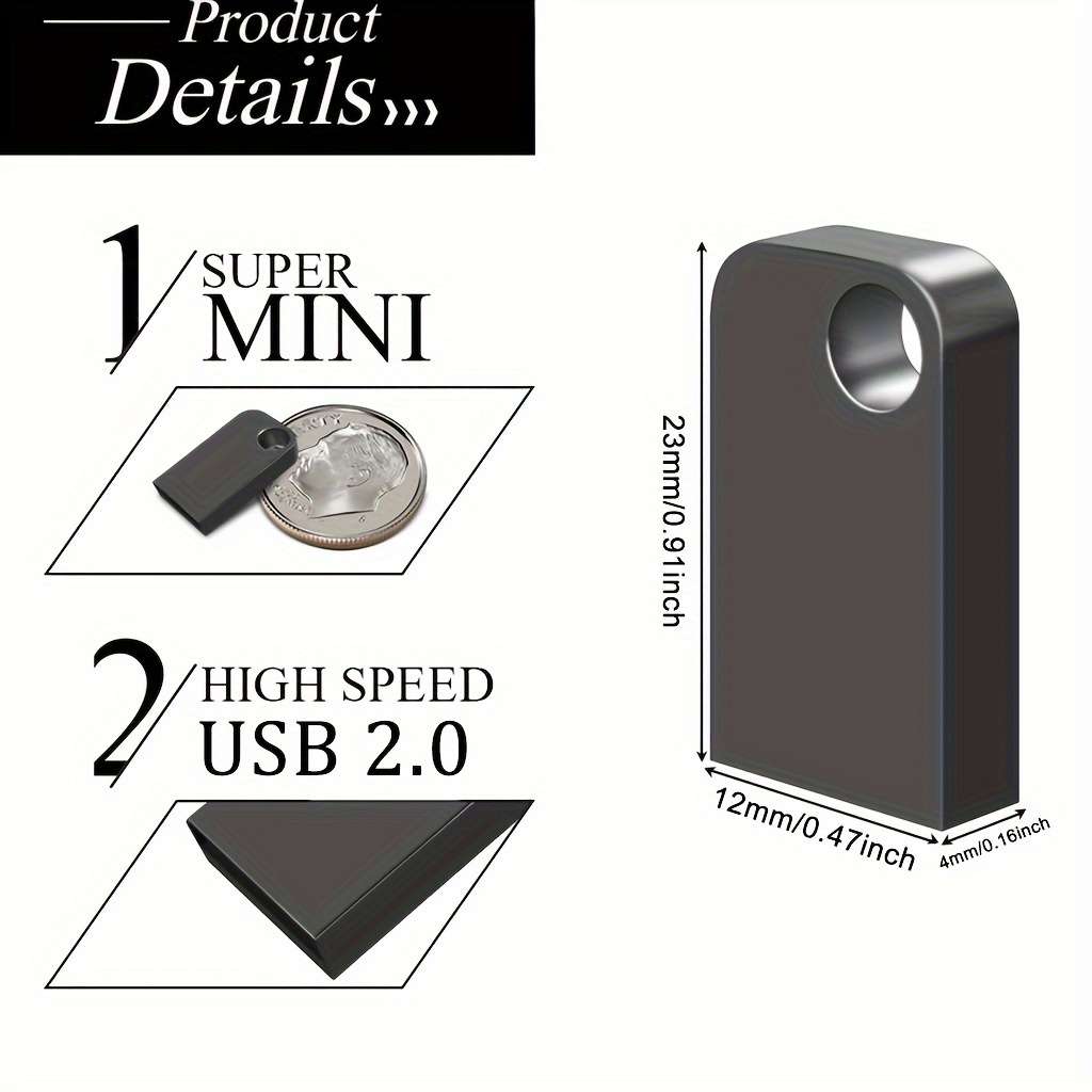 Usb Flash Drive Color Black Capacity 2Gb 5Pcs