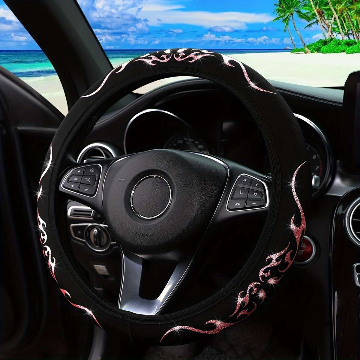 Car Steering Wheel Cover Purple