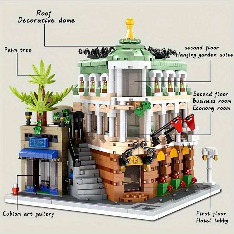 Building Toy Architectural Model Toy Set Quantity 1849Pcs