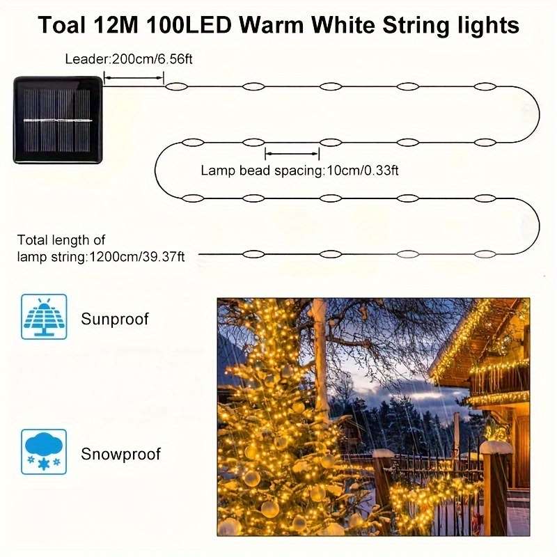 String Lights Color Blue Light Size50Leds 7M 23Ft