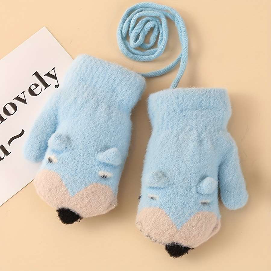 Winter Gloves Color Blue Size 1 To 3 Years Old