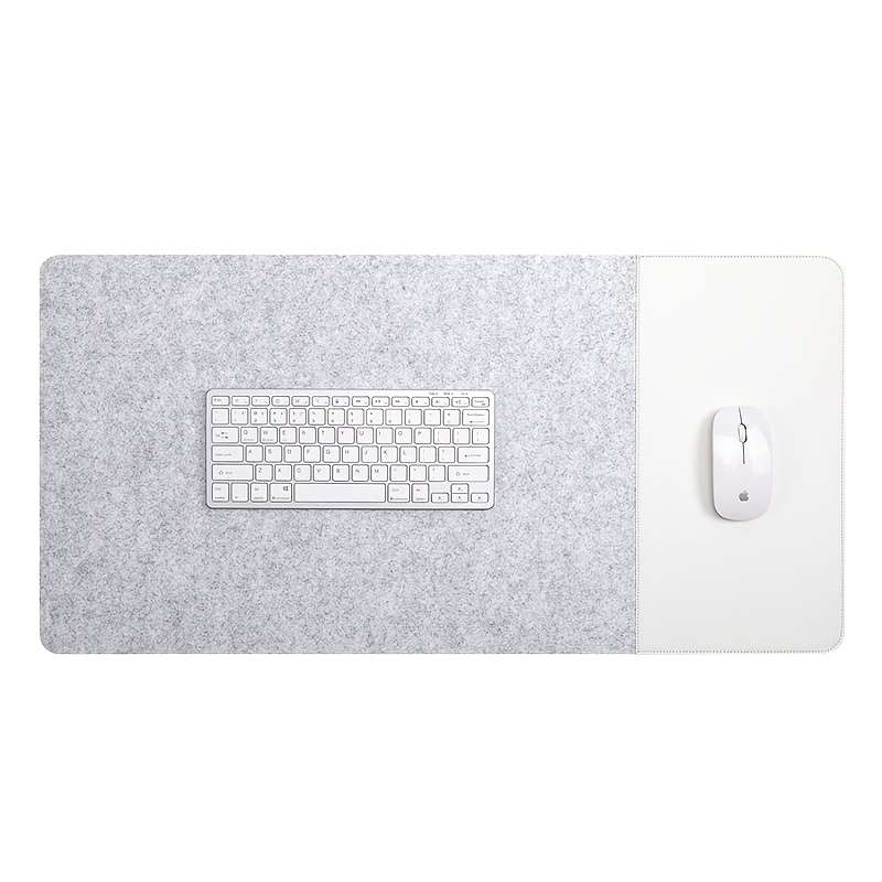 Mouse Pad Color Light Gray Felt   Add  White Size 80Cmx40Cm