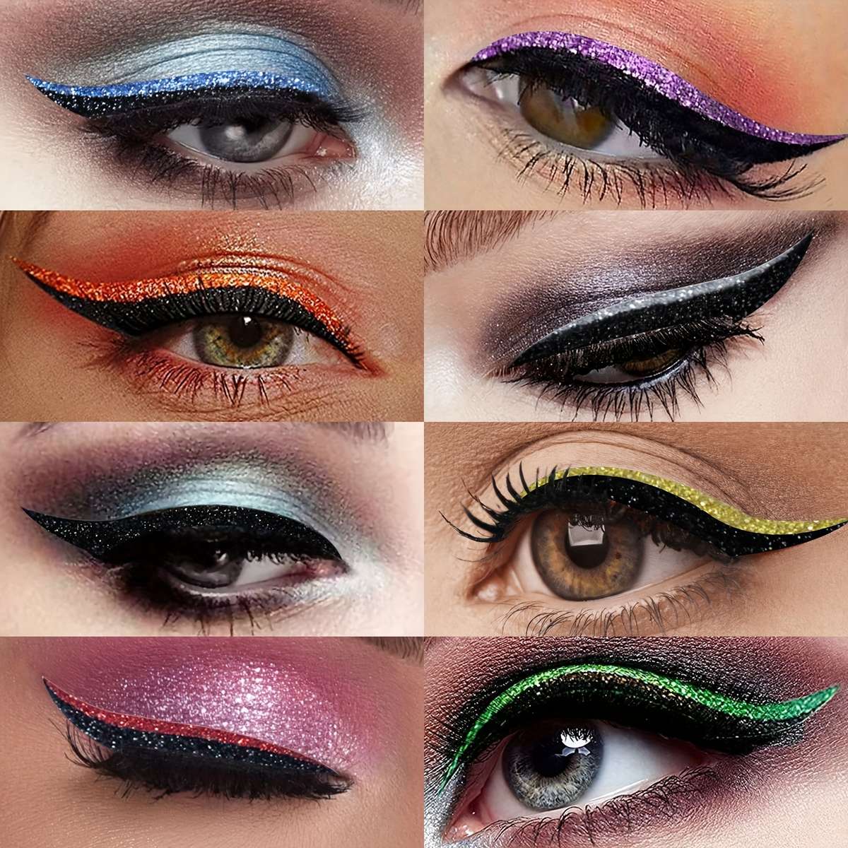 5 Pairs Volume Cluster Lashes Color 1 Pair Of Each The 5 Colors