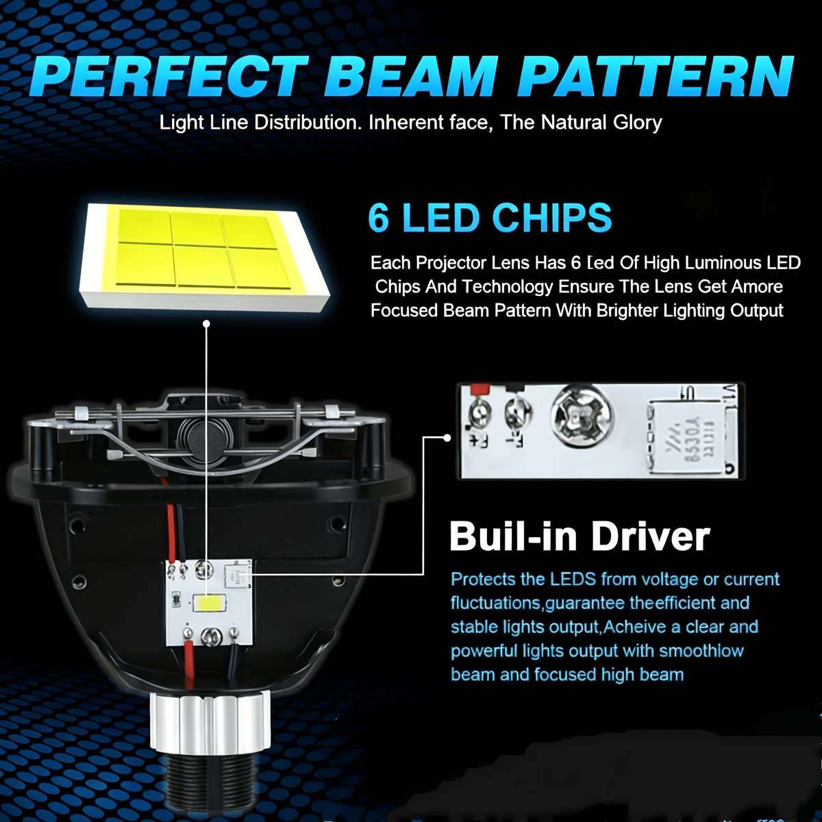 Car Lights Items 2Pcs6.35Cm