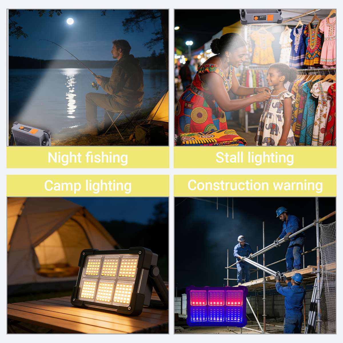 Solar Emergency Lights Color 2Pack Grey  Grey