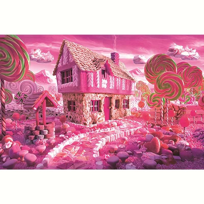 1000pcs Candy House Landscape Puzzle Relax Jigsaw for Adults Beautiful Home Wall De