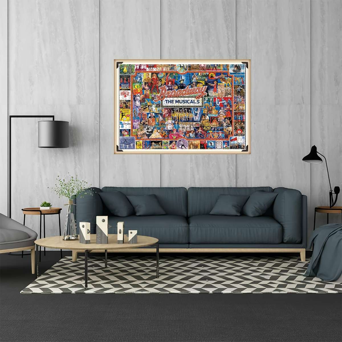 1000pcs Mixed Color Rectangle Paper Jigsaw Puzzles Thick and Durable Premium Qualit