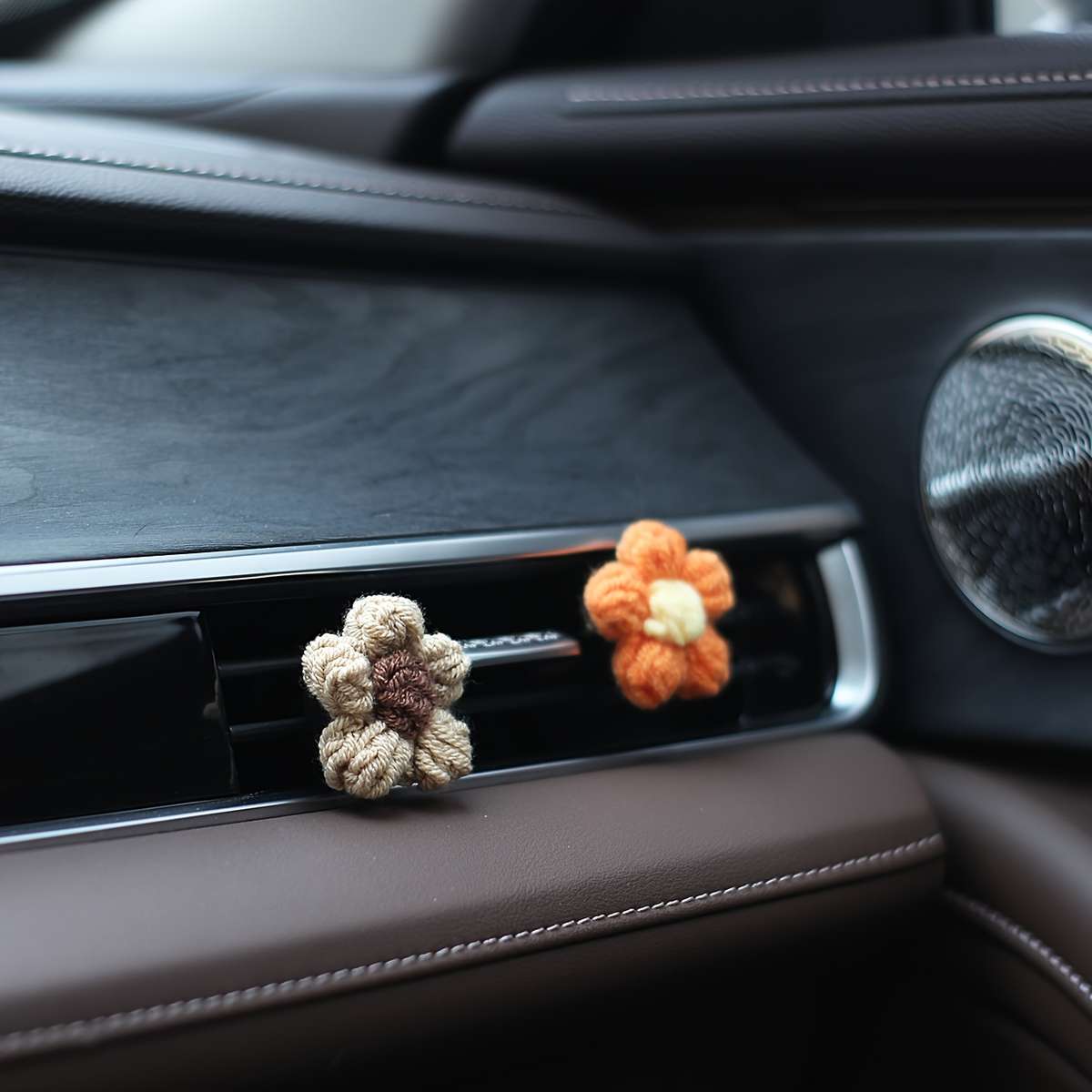 Car Interior Decor Color 2Pcs White
