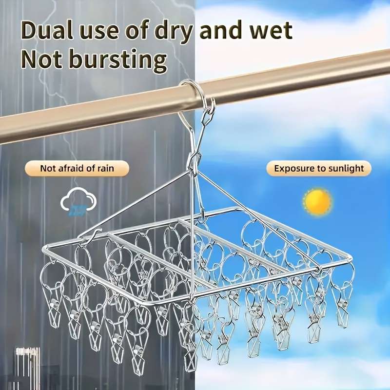 Clothes Rack 20 Clips Quantity 2Pcs