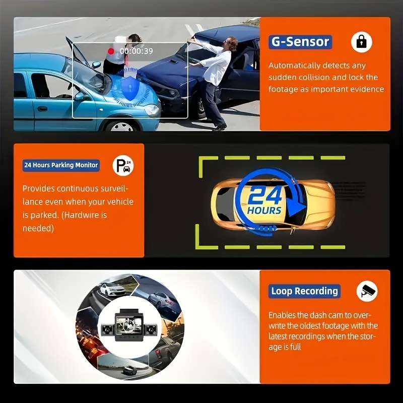 Dashcam Model 3 Lenseswithout Card