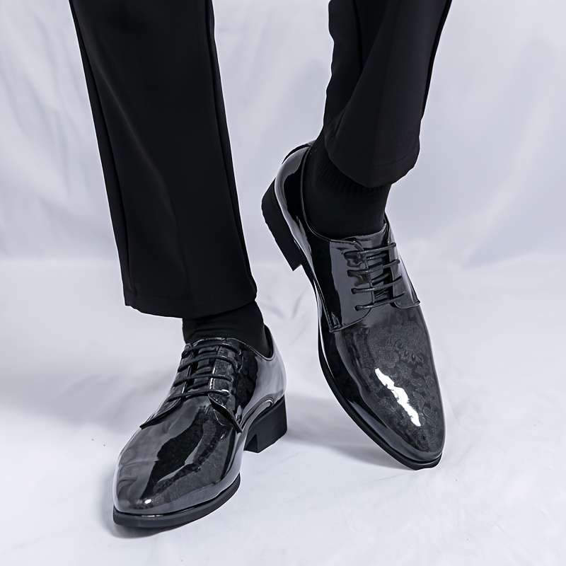 Mens Leather Shoes Color Black Sizeuk 7