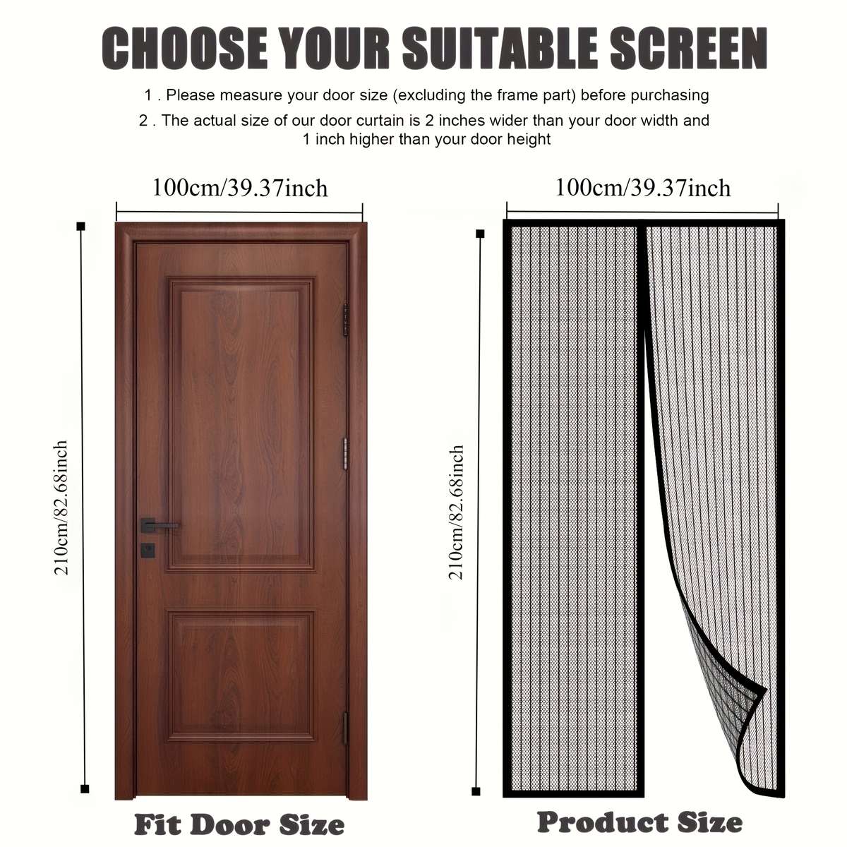 Mosquito Screens For Doors And Windows Black  White  2Pcs