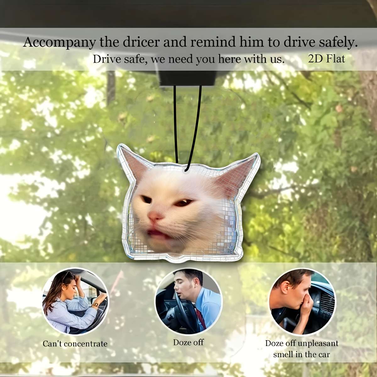 Car Interior Decor  3Pcs Cat
