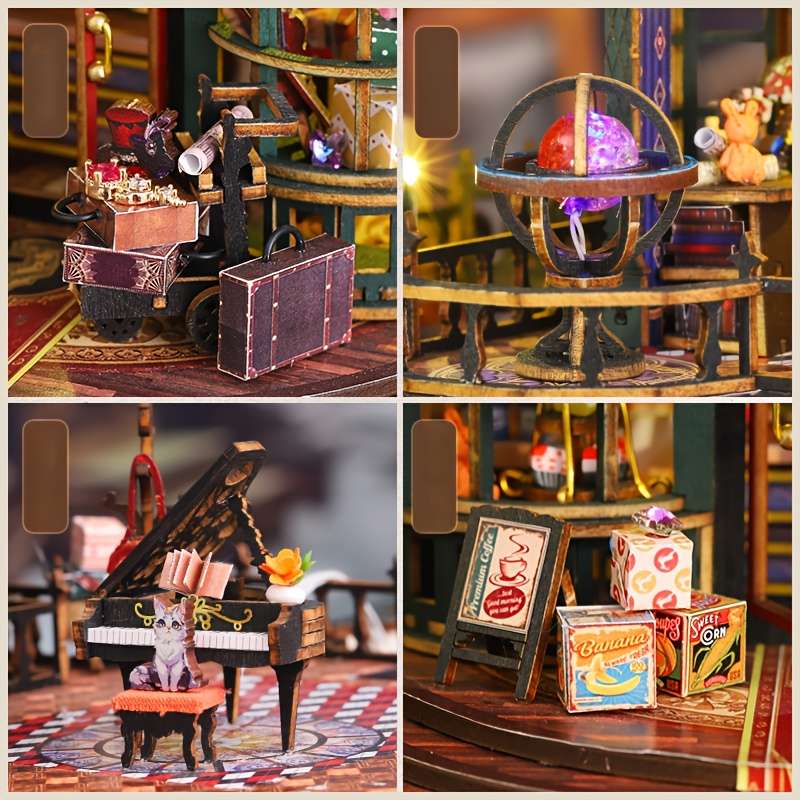 Building Toy Architectural Model Toy Set Style Trajectory Castle  With Dust Cover