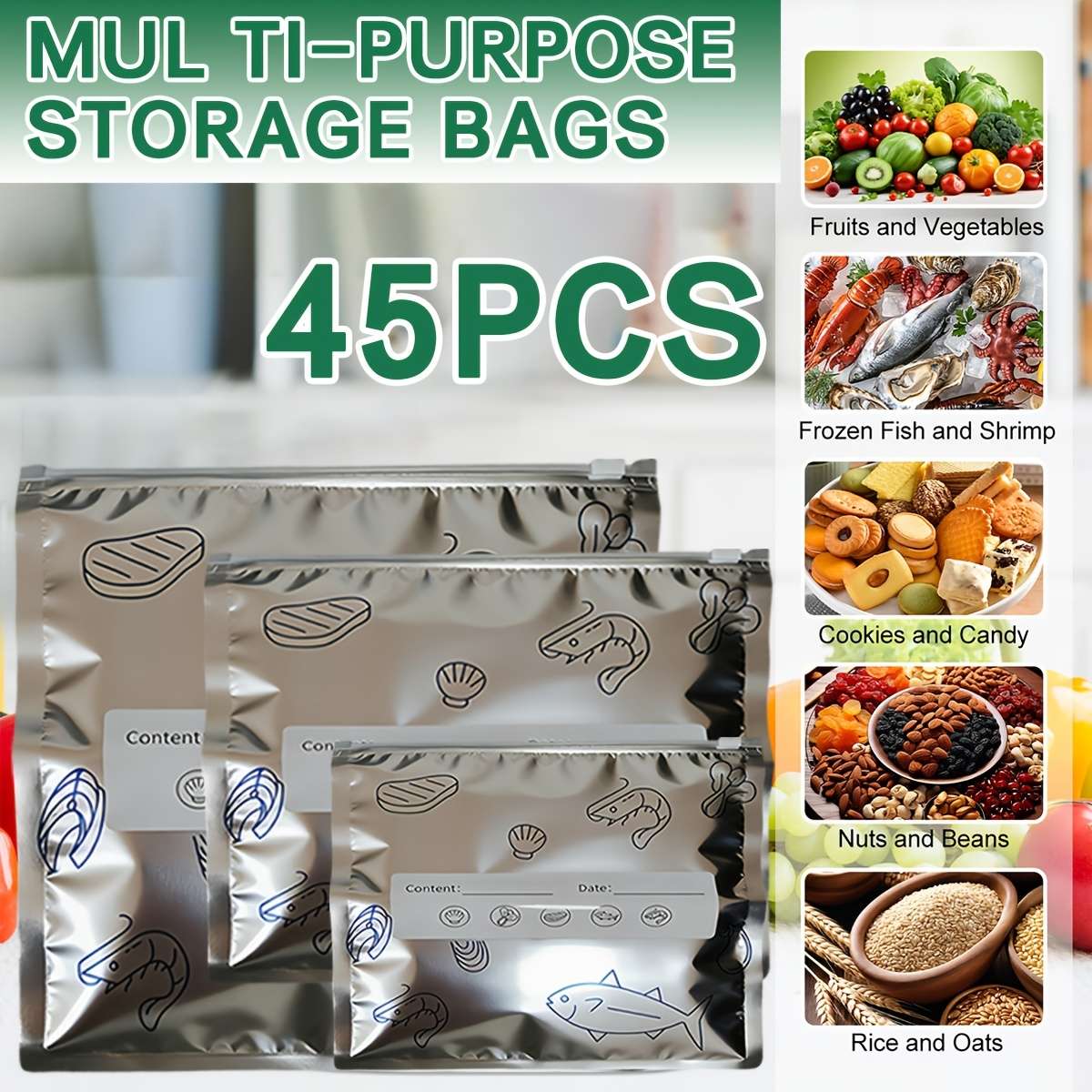 Food Storage Bags Model 18Cm*13Cm7.09In*5.12In45Pcs
