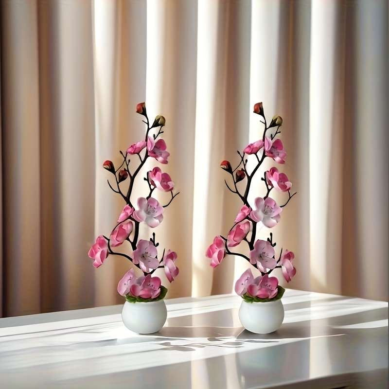 Simulated Flower Color 2 Pieces Pink